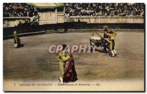 Old Postcard Bullfight Bullfight Good insertion banderillas