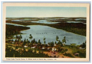 North Bay Ontario Canada Postcard Tilden Lake Tourist Camp c1930's Vintage