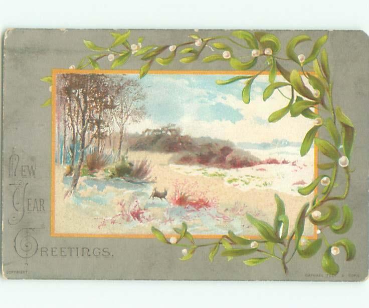 Divided-Back CHRISTMAS SCENE Great Postcard W9408