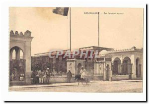 Morocco Casablanca Old Postcard The new barracks (ass donkey)