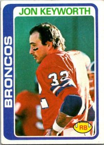 1978 Topps Football Card Jon Keyworth Denver Broncos sk7085