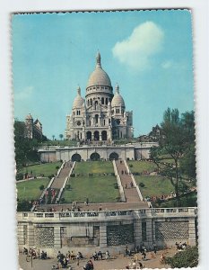 Postcard Basilique du Sacré-Coeur de Montmartre et les jardins, Paris, France