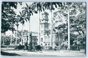 Port of Spain Trinidad B.W.I, Postcard The Queen's Royal College c1950's