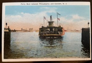 Vintage Postcard 1915-1930 Ferry Boat between Philadelphia & Camden, New Jersey