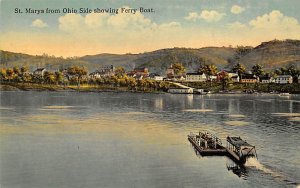 St. Marys, Ohio Side, Ferry Boat St. Marys, Ohio OH Postcard