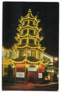 Golden Pagoda Chinese Restaurant Chinatown Los Angeles California postcard