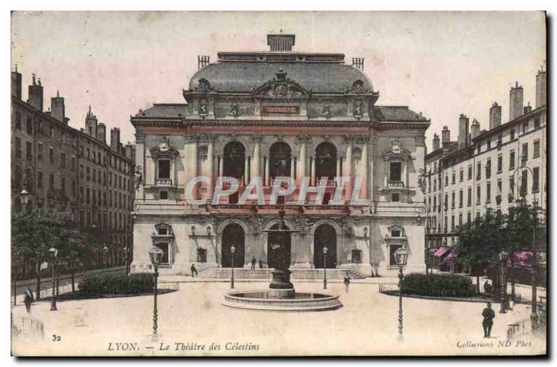 Old Postcard Lyon Theater des Celestins