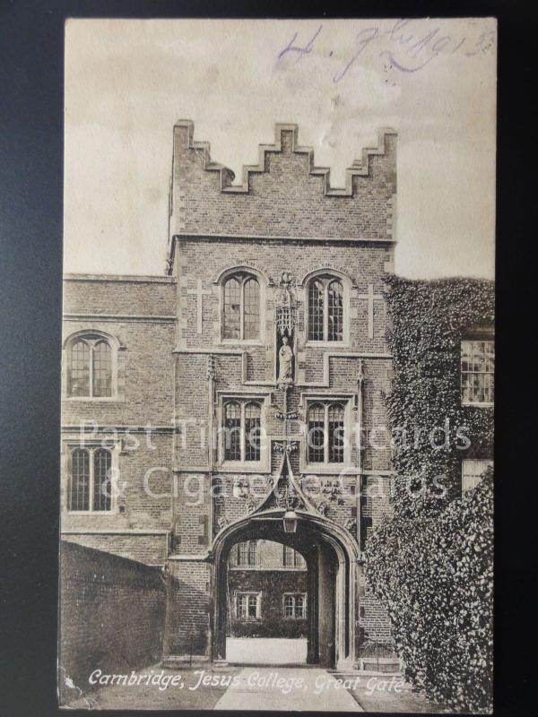 c1913 Cambridge: Jesus College, Great Gate