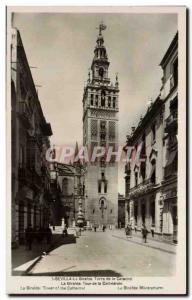 Old Postcard Espana Spain Sevilla La Giralda Torre de la Catedral