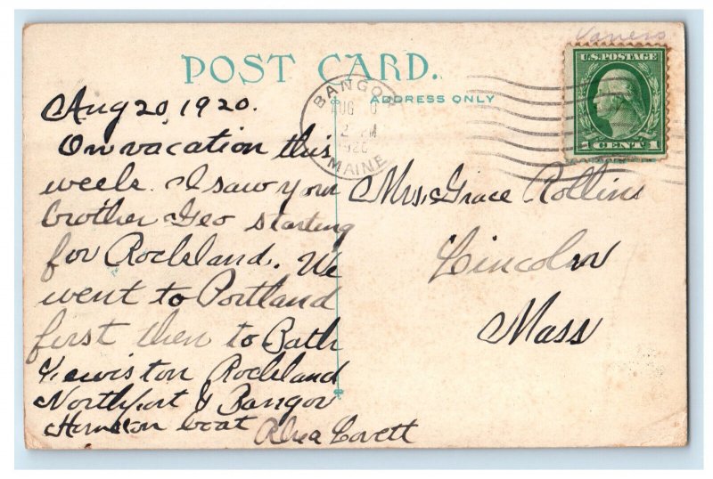 1920 Eastern Maine General Hospital, Bangor Maine ME Posted Postcard