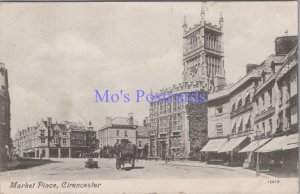 Gloucestershire Postcard - Cirencester Market Place. Posted 1908 - RS2356