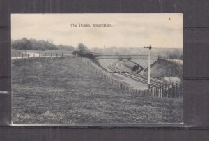 GREAT BRITAIN, HUNGERFORD, THE DOWNS, TRAIN, c1910 real photo ppc., unused.