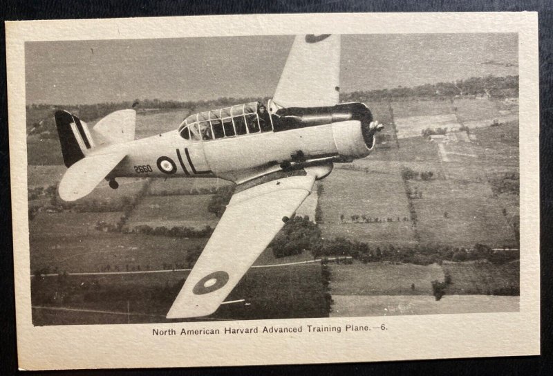 Mint Canada Real Picture Postcard Aviation Hardvard Advance Training Plane