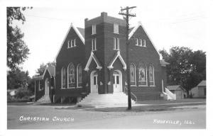 Knoxville Illinois Christian Church Real Photo Antique Postcard K57973