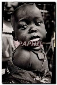 Postcard Old Black Child negro AEF Young child