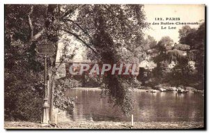 Old Postcard Paris Buttes Chaumont Garden Lake