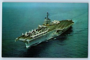 Postcard USS Independence Let Freedom Ring Aircraft Ship c1960 Vintage Antique