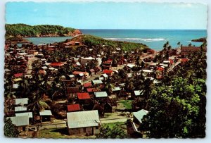 MICOUD, ST. LUCIA West Indies ~ Birdseye THE VILLAGE 1966 ~ 4x6 Postcard