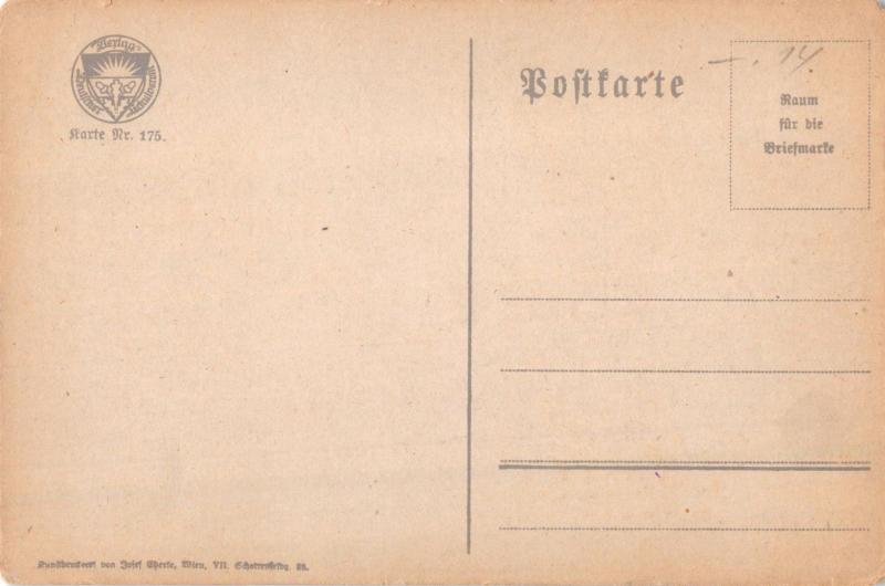 DEUTSCHER SCHULVEREIN 1880 GERMAN SCHOOL ASSOCIATION ARTIST DRAWN POSTCARD 1910s