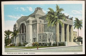 Vintage Postcard 1924 Scottish Rite Temple Miami Florida (FL)