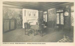 Gothic Murray's 1908 New York Restaurant Interior RPPC Photo Postcard 12781