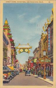 Street Scene Chinatown San Francisco California 1939