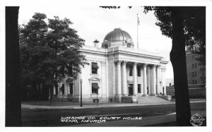 RPPC WASHOE COUNTY COURT HOUSE Reno, Nevada ca 1940s Frashers Vintage Postcard