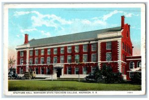 1928 Spafford Hall Northern State Teachers College Aberdeen SD Antique Postcard 