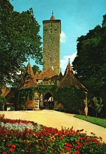 Rothenburg O D Tauber Burgtor Famous Gothic Northern City Gate Vintage Postcard