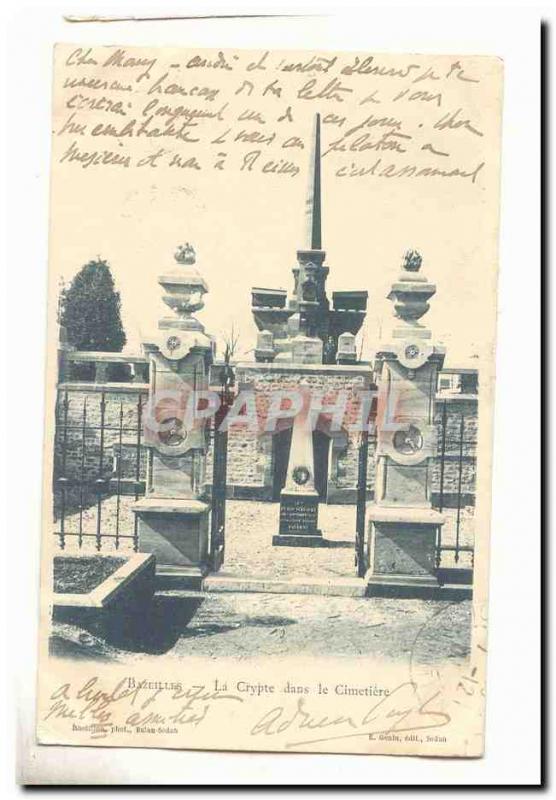 Bazeilles Old Postcard The crypt in the cemetery