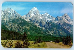 Grand Teton National Park Wyoming WY Postcards Towering Teton Peaks Scene c1960s