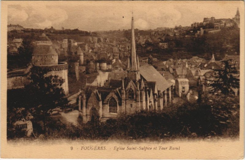 CPA Fougeres Eglise St Sulpice et Tour Raoul (1237519)