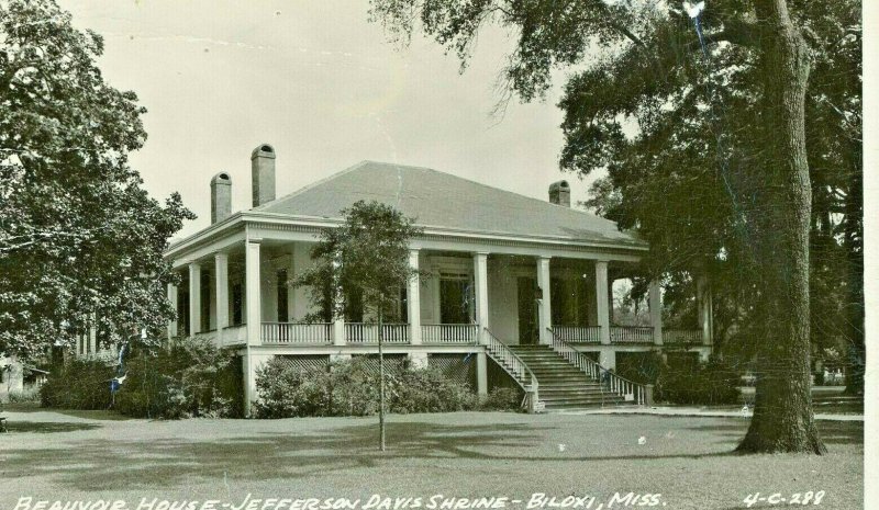 Postcard RPPC Beauvoir House, Jefferson Davis Shrine in Biloxi, MS.     aa2 