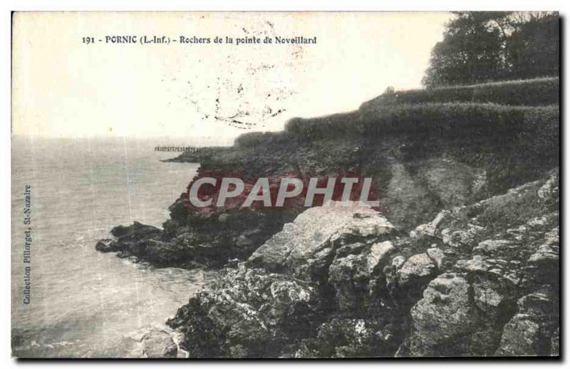 Old Postcard Pornic Rocks Pointe de Noveillard