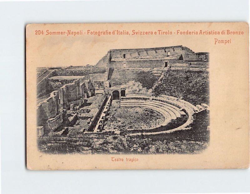 Postcard Teatro tragico, Pompei, Italy