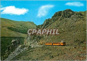 Postcard Modern Paso del Tren Al fondo el Monte Larun Train