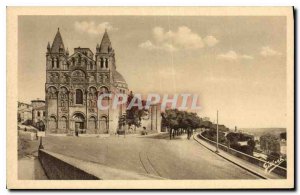 Old Postcard Angouleme cathedral view Rempart du Midi