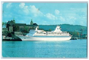 1974 Royal Caribbean Cruise Line Ship MS Song Of Norway Miami Florida Postcard