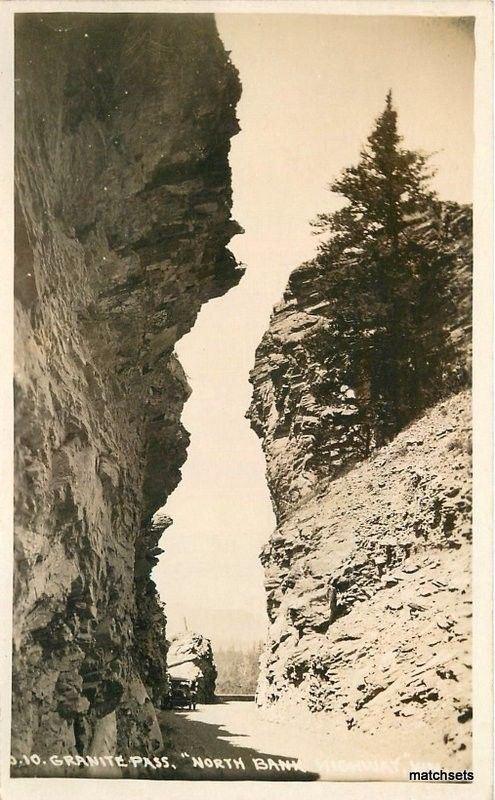 C-1920s Granite Pass North Bank Highway Washington RPPC real photo 3435
