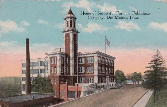 Iowa Des Moines Home Of Successful Farming Publishing Company 1914