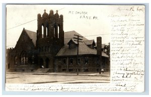 1906 RPPC Me Church Kane, PA. Postcard F81E