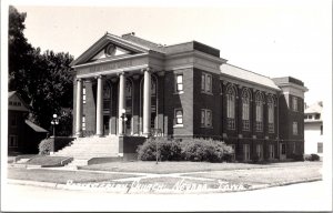 Real Photo Postcard Presbyterian Church in Nevada, Iowa