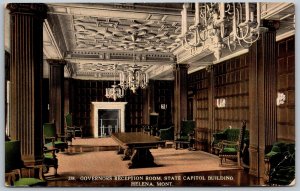 Helena Montana c1910 Postcard Governors Reception Room State Capitol Building