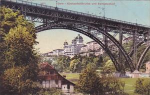 Switzerland Bern Kirchenfeldbruecke und Bundespalast 1908