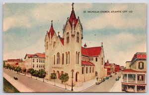 Saint Nicholas Church Atlantic City New Jersey NJ Religious Building Postcard