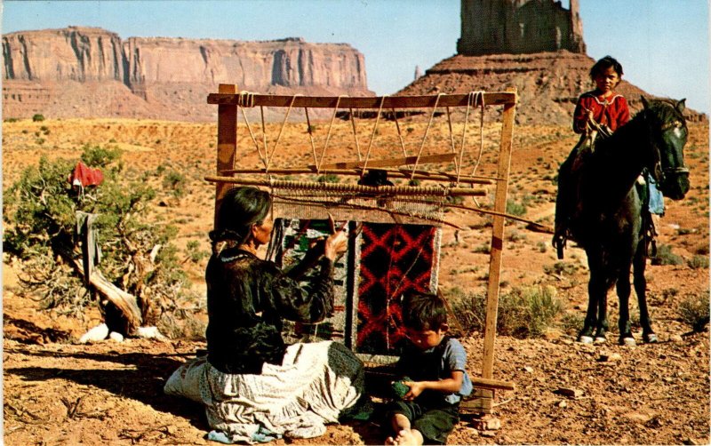 Monument Valley, Arizona-Utah border, Navajo Reservation, sandstone Postcard