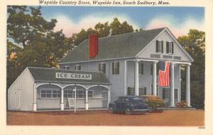 South Sudbury Massachusetts Wayside Country Store Antique Postcard K43354