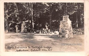 Main Entrance to Twilight Lodge - Catskill Mountains, New York