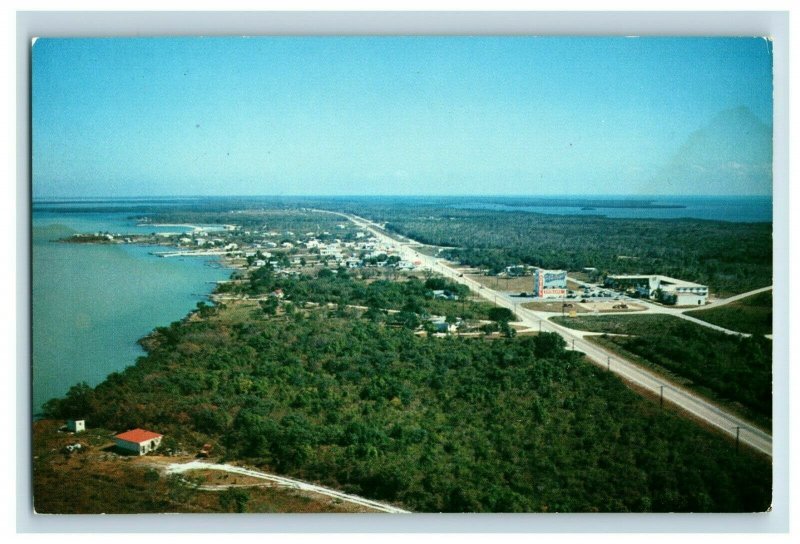 1950's Bird's Eye View Key Largo, Florida Postcard P174