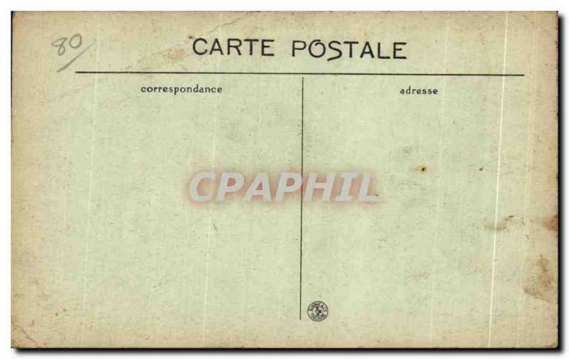 Old Postcard The Erbecourt War (Somme) Our soldiers in the Army resumed Village